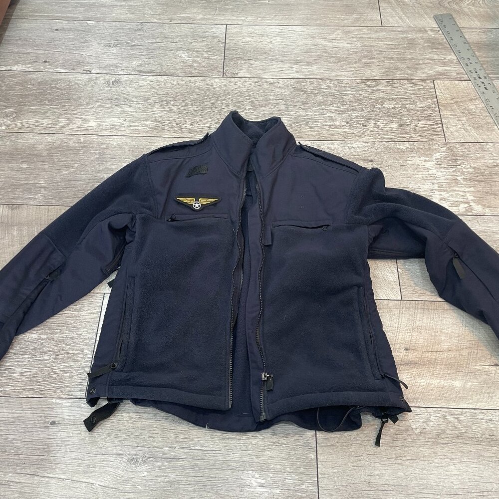 military, law enforcement or aviation fleece Navy crop jacket L - XL